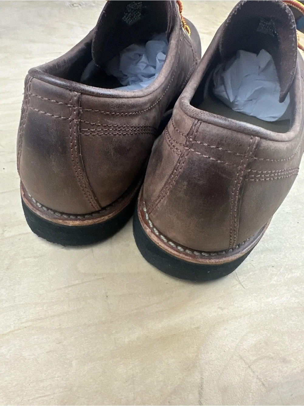 L.L. Bean Men's Brown Leather Work Oxford
